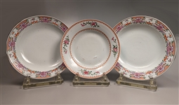 Three Chinese Export-Type Porcelain Chargers