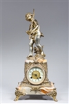 Antique Jennings Brothers Brass Mantle Clock