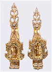 Pair Antique Thai Gilded Altar Salvage