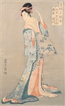 Eishi Hosoda (1756 - 1829) Attributed, Courtesan Takigawa