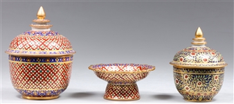 Group of Three Thai Porcelain Set