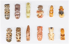 Group of Twelve Archaic Chinese Style Carved Hardstone Figures