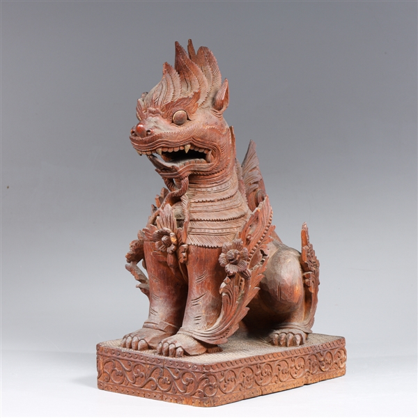 Carved Southeast Asian Qilin Figure