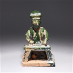 Chinese Early Style Celadon Glazed Figure