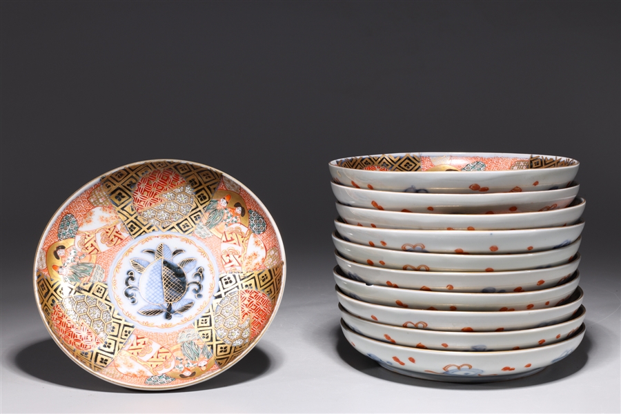 Group of Eleven Japanese Porcelain Dishes