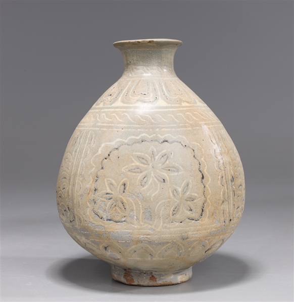 Korean Celadon Glazed Ceramic Vase