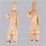 Two Chinese Ceramic Standing Figures