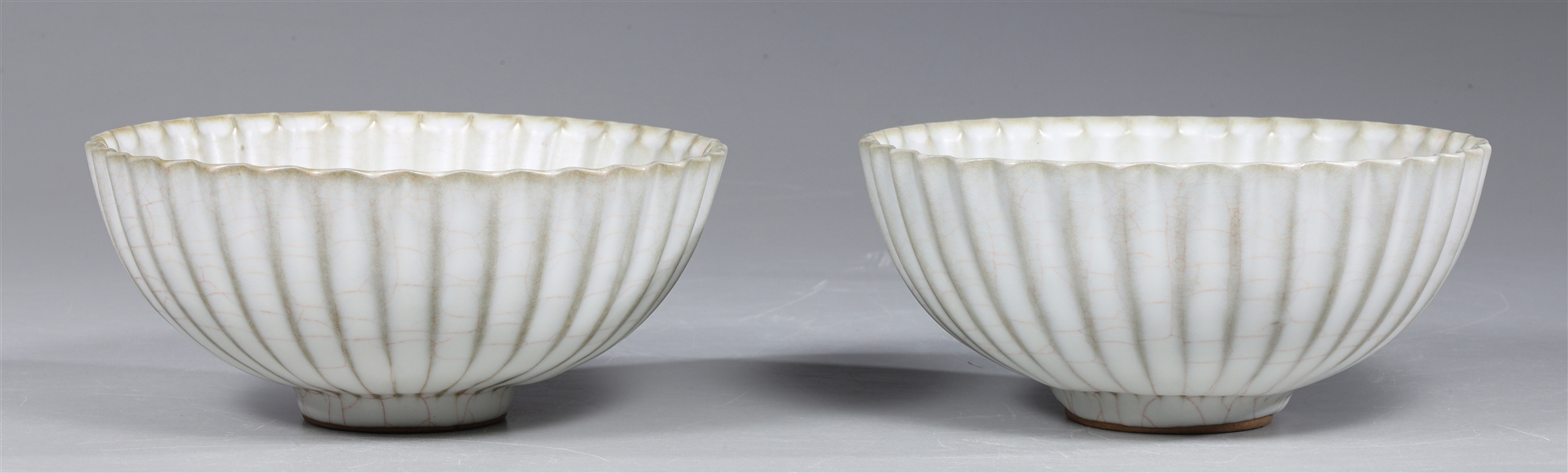 Group of Two Chinese Crackle Glaze Ceramic Bowls
