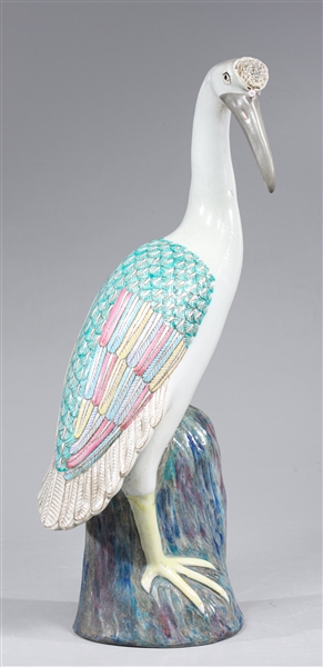 Chinese Ceramic Crane Figure