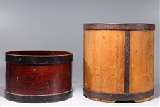 Two Antique Japanese Wooden Basins