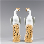 Pair Chinese Ceramic Phoenix