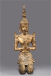 Antique Thai Gilt Bronze Kneeling Angel