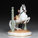 Augarten Austrian Porcelain Lipizzaner Rearing Horse & Rider