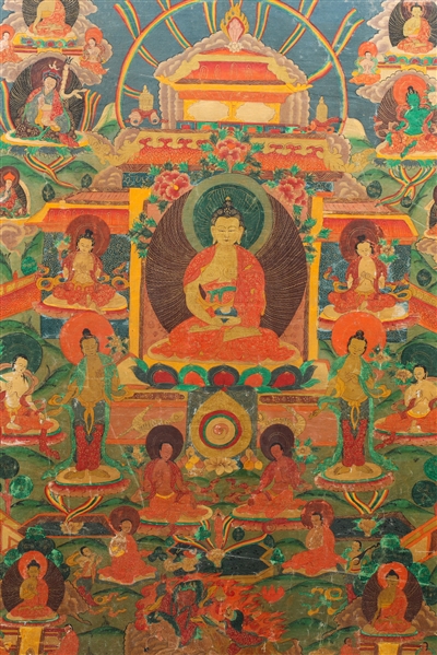 Antique Sino-Tibetan Painted Thangka