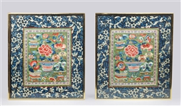 Group of Two Chinese Silk Embroideries
