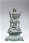 Antique Burmese Bronze Seated Bodhisattva