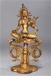 Antique Sino-Tibetan Gilt Copper Tara Figure