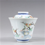 Chinese Qing Dynasty Enameled Porcelain Wine Cup