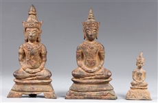 Group of Three Antique Thai Bronze Figures