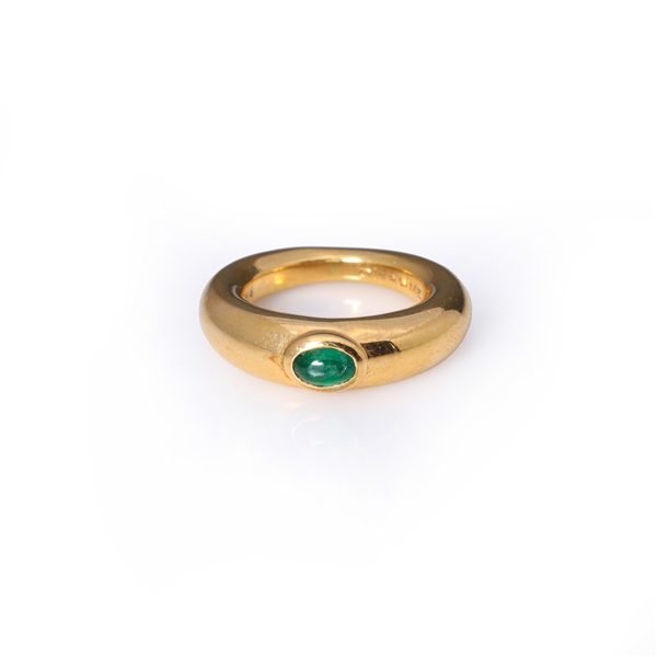 Vintage 18K Gold & Emerald Ring by Chaumet