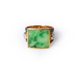 A Fine Multicolored Jadeite & Diamond Ring by Carlo Rici