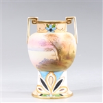Antique Nippon Hand Painted Art Deco Vase