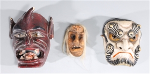 Group of Three Japanese Theater Masks
