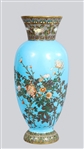 Japanese Light Blue Cloisonne Vase