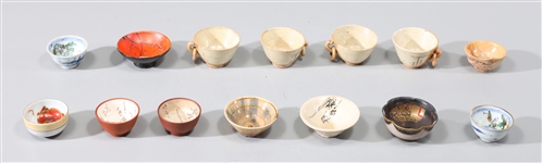 Group of Fourteen Vintage Japanese Cups