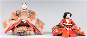 Pair Antique Japanese Dolls