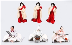 Group of Six Vintage Japanese Figures