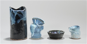 Group of Four Various Chinese Glazed Ceramics