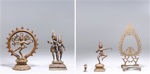 Group of Five Antique Indian Bronze Metalworks