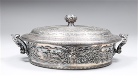 Derby Silver Co. Silver Plate Warming Stand and Lid