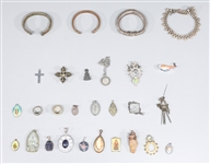 Lareg Group of Pendants Bracelets Cuffs