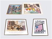Group of Four Artworks, Oils, Photograph, Lithograph