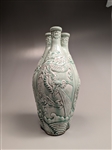 Chinese Celadon Triple-Mouth Dragon Vase