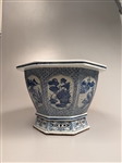 Chinese Blue and White Octagonal Flower Pot