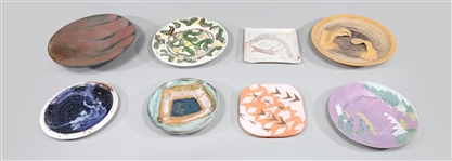 Group of Eight Mid Century Studio Pottery