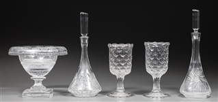 Group of Five Vintage Glass Collection