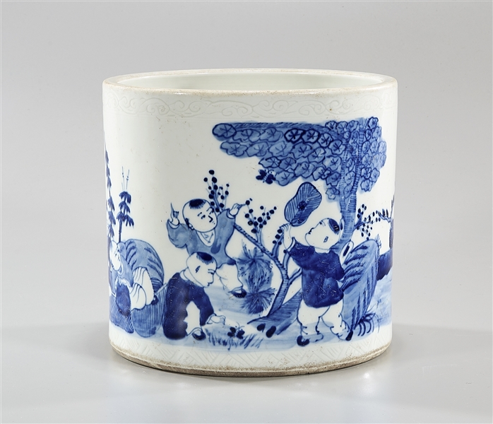 Chinese Blue and White Porcelain Brush Pot