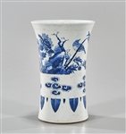 Chinese Blue and White Gu Form Vase