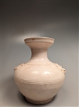 Han-Style Cream Glazed Pottery Hu Vase