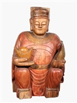 Huge Chinese Carved Seated Figure