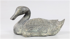 Vintage Chinese Bronze Duck Figure