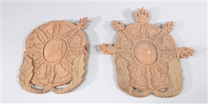 Group of Two Chinese Carved Wood Panels