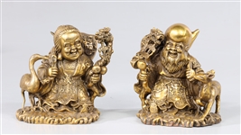 Pair Chinese Bronze Figures