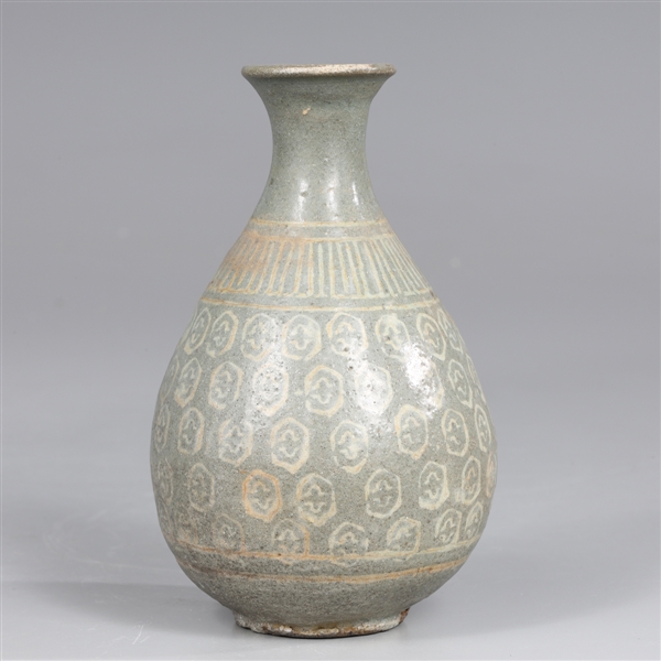 Korean Inlaid Celadon Glazed Vase